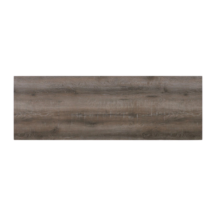 Oak Lawn Grey Bar Table Single Pack (Table + 3 Tan Fabric Stools)