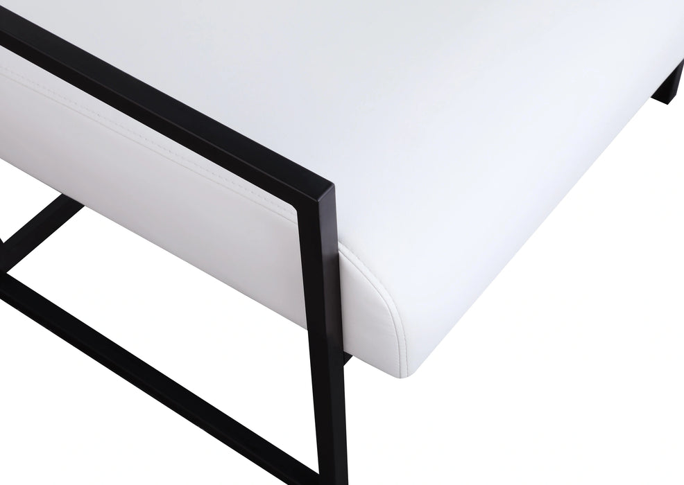 Industry White Faux Leather Accent Chair