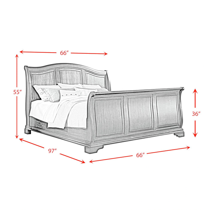 Cameron Cherry Sleigh Bedroom Set
