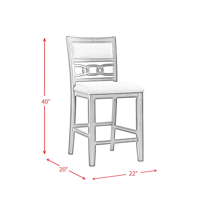 Amherst Counter Height Dining Set in Grey-Table & Four PU Chairs