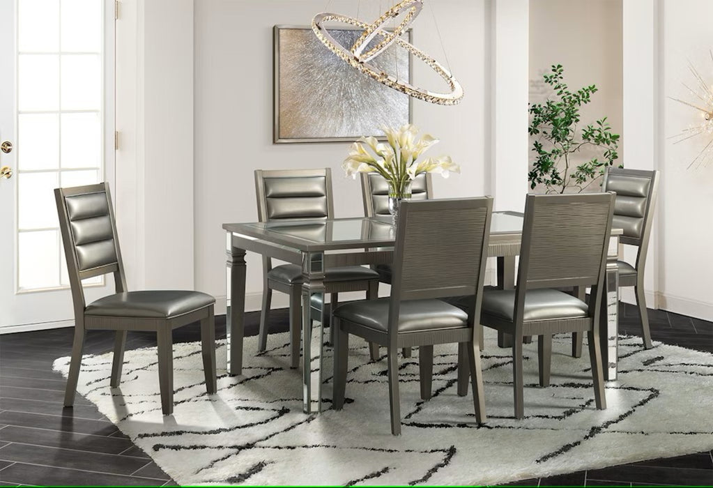 Elements International 14.5 Dining Table in Dark Champagne