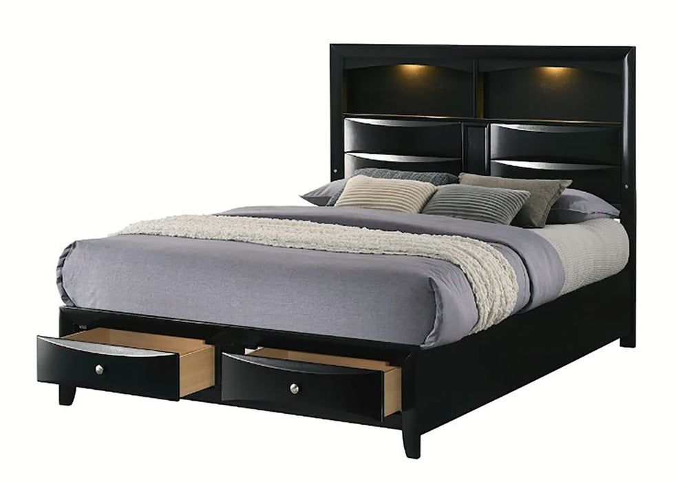 Crown Mark Furniture Fallon Queen Platform Bed with Storage in Black B4288-Q image