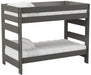 Elements International Cali Kids Twin over Twin Bunk Bed in Sleek Gray image