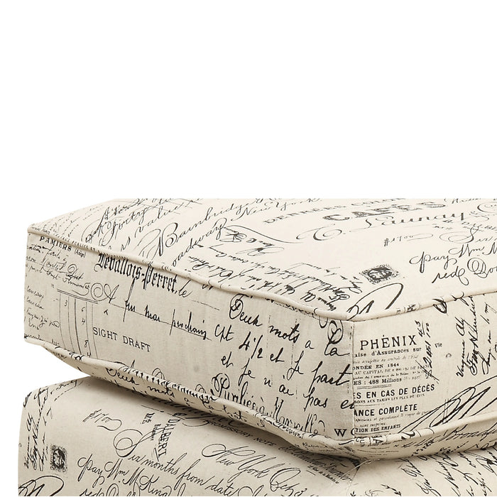 Erica 497 Ottoman W/Chrome Nail French Script (ISTA 3)