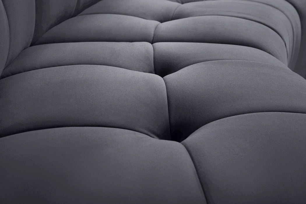 Limitless Grey Velvet 6pc. Modular Sectional