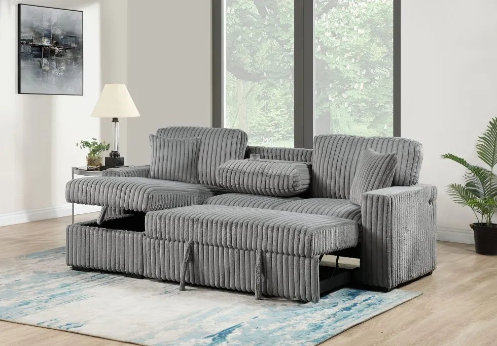 CORDUROY SLEEPER SECTIONAL