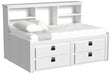 Elements International Cali Kids Twin Wall Bed in White image
