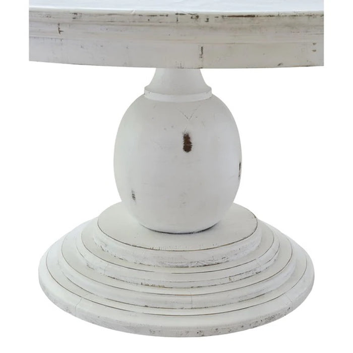 Elements International Britton Mary Dining Table in White