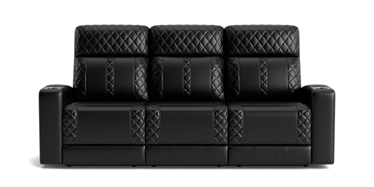 BLACK SOFA AND  LOVESEAT WITH LED