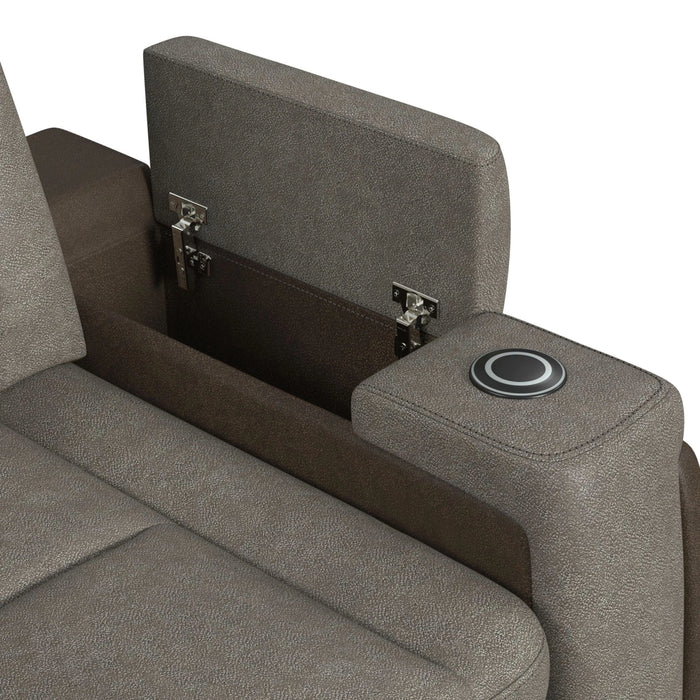 Lantana 3PC Living Room Set in Rocky Grey/Brown-Sofa, Loveseat & Recliner