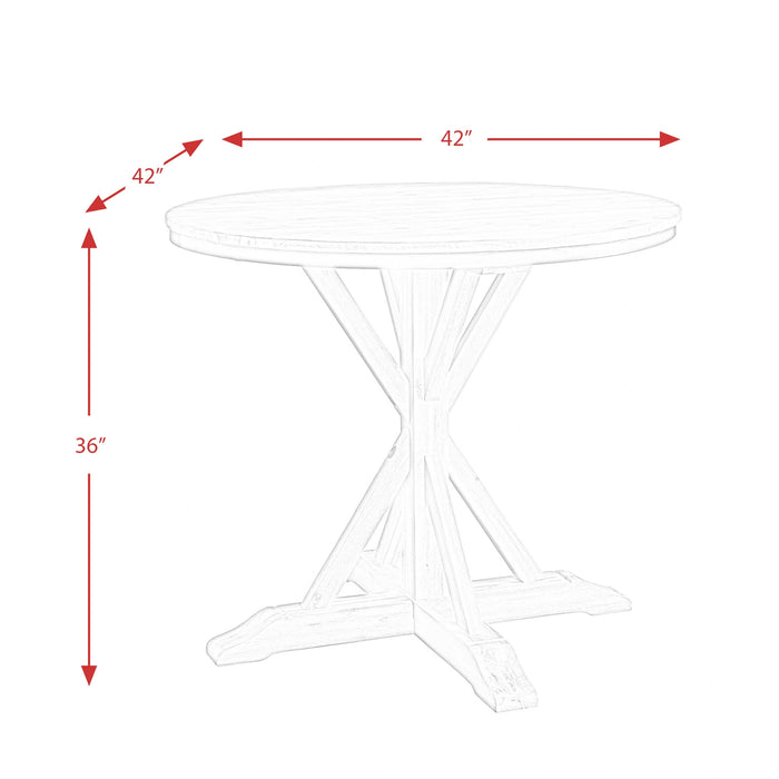 Callista Round Counter Height 5PC Dining Set-Table and Four Stools