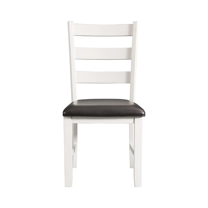 Martin 6 Pc Dining set (Table+ 4 + Bench) (Dark Brown Top - White Base)