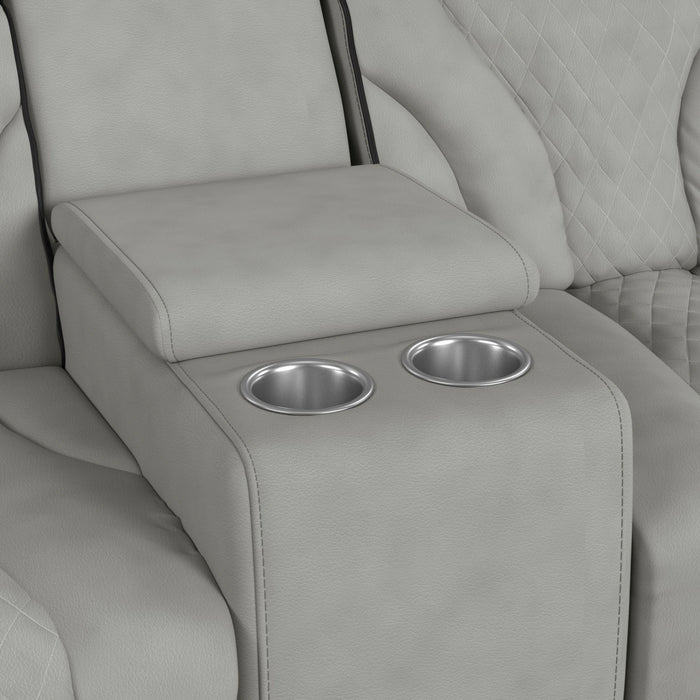 Blitz Motion Loveseat with Console, and LED
