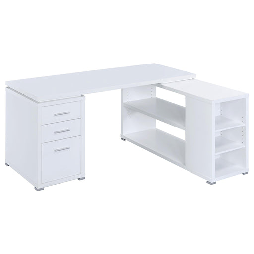 Yvette L-shape Office Desk White image