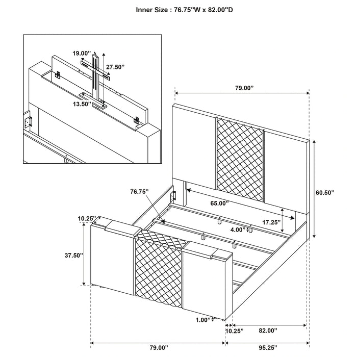 Tara Panel TV Bed