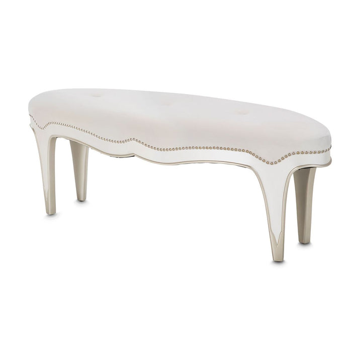 AICO London Place Bed Bench in Creamy Pearl image