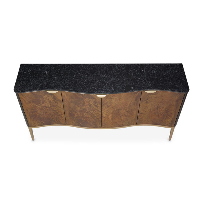 AICO Malibu Crest Sideboard in Crotch Mahogany