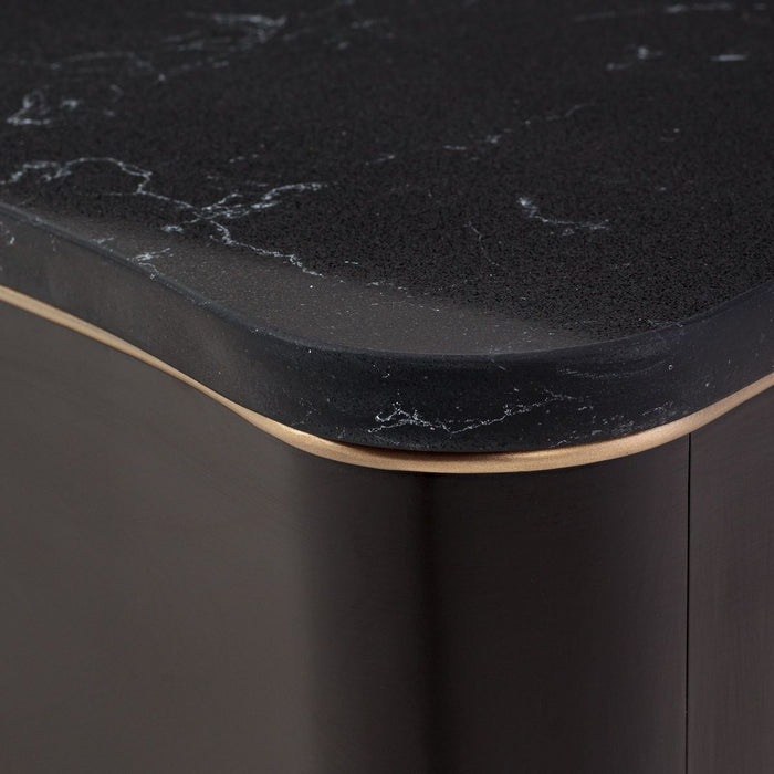 AICO Malibu Crest Rectangular Cocktail Table in Crotch Mahogany