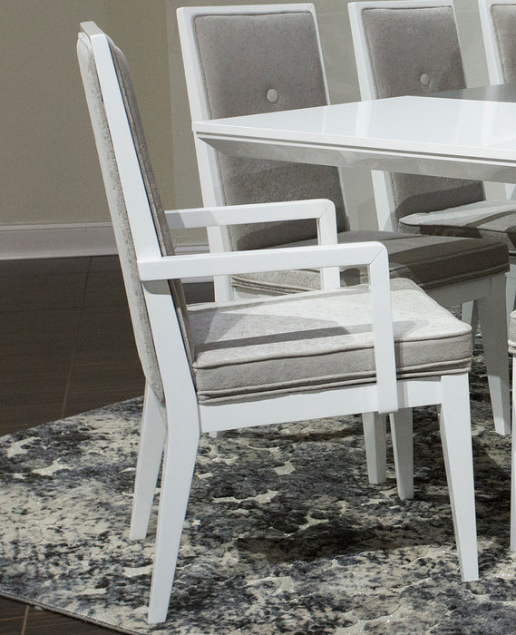 Aico Furniture Horizons Arm Chair in Cloud White (Set of 2)