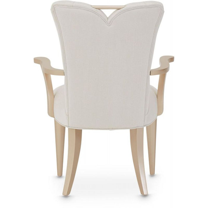 AICO La Rachelle Arm Chair in Medium Champagne (Set of 2)