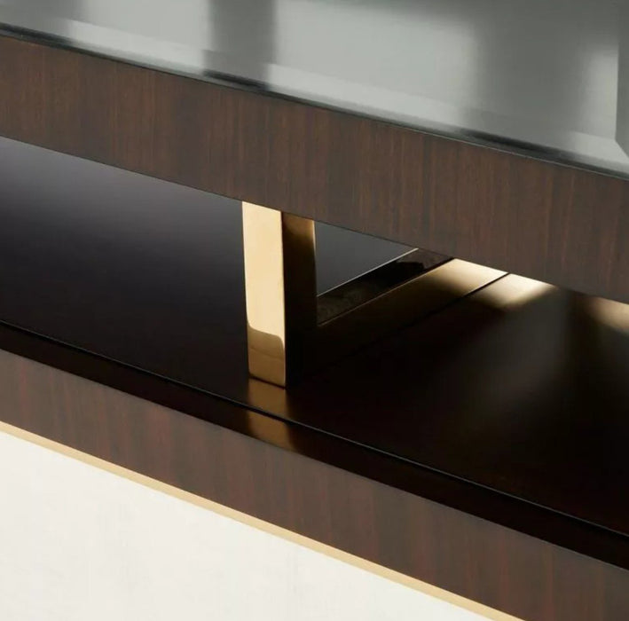 AICO Belmont Place Buffet with China Top in Espresso