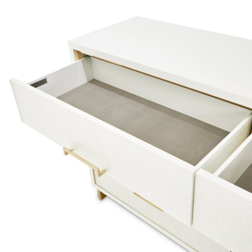 AICO Furniture Palm Gate Dresser in Cloud White