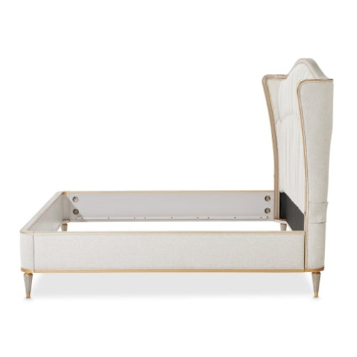 AICO Furniture St.Charles King Upholstered Bed in Dove Gray