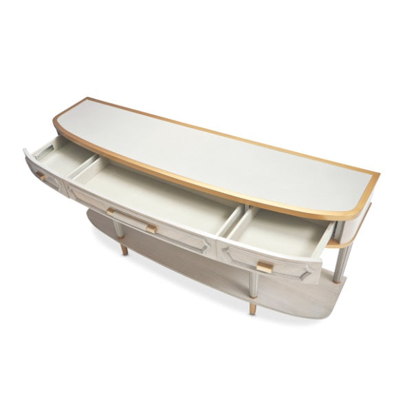 AICO Furniture St.Charles Console Table in Dove Gray