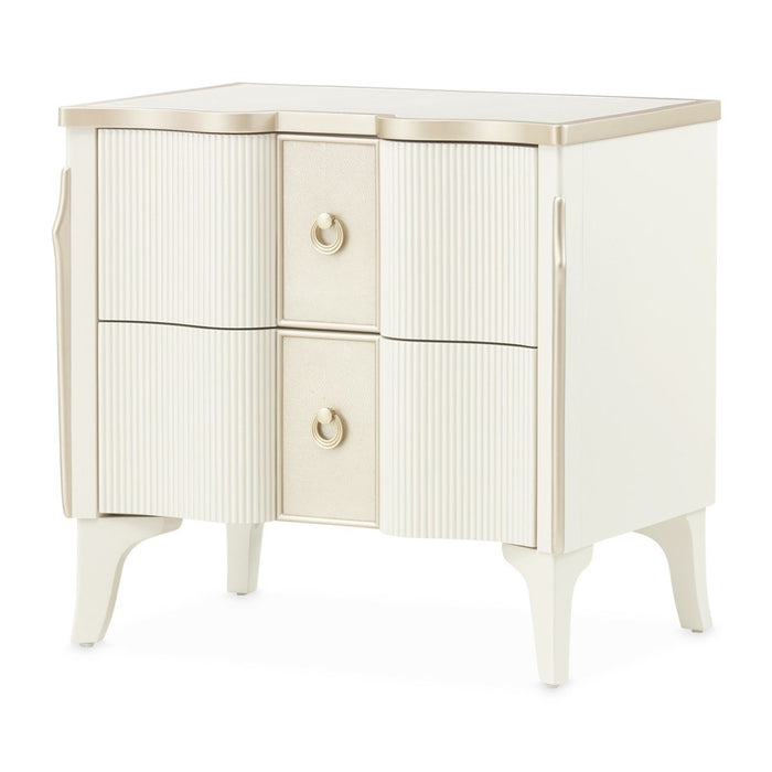 AICO Furniture La Marisia Nightstand in Creamy Pearl
