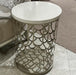 AICO Furniture La Marisia Chairside Table in Creamy Pearl image