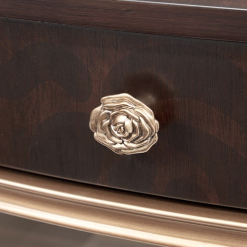 AICO Furniture Camellia Field Oval Cocktail Table in Warm Pecan