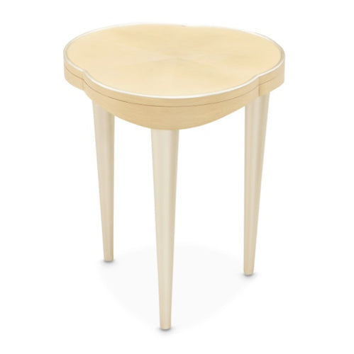 AICO Furniture Camellia Field Chairside Table in Caramel