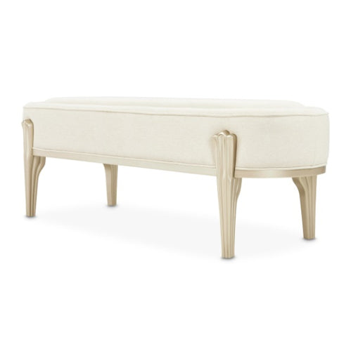 AICO Furniture Camellia Field Bench in Caramel