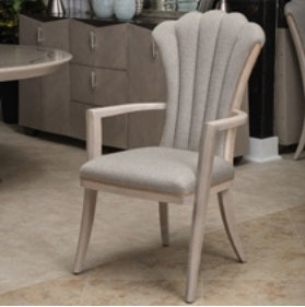 AICO Furniture Fantosini Arm Chair (Set of 2) in Silver Mist image