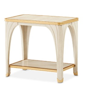 AICO Furniture La Terrazza Rectangular End Table in Silver Mist image