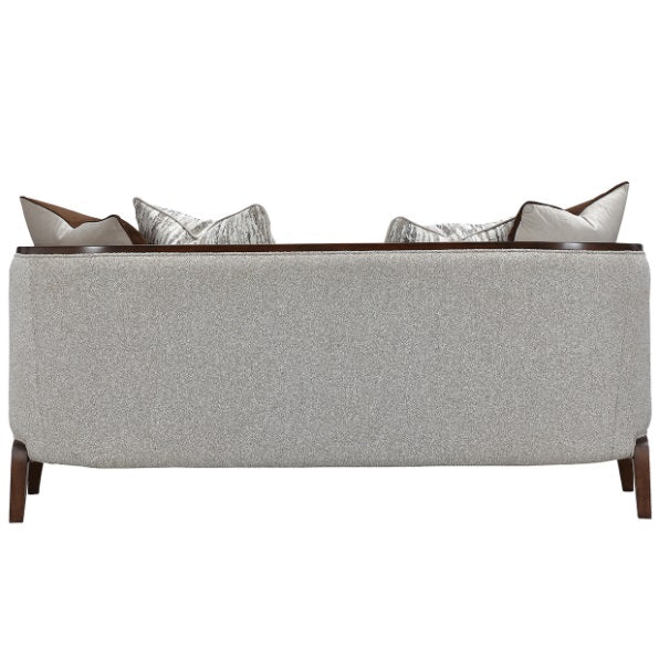 AICO Furniture Houston Loveseat Pebble in Walnut