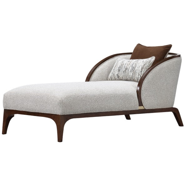 AICO Furniture Houston Chaise Pebble in Walnut image