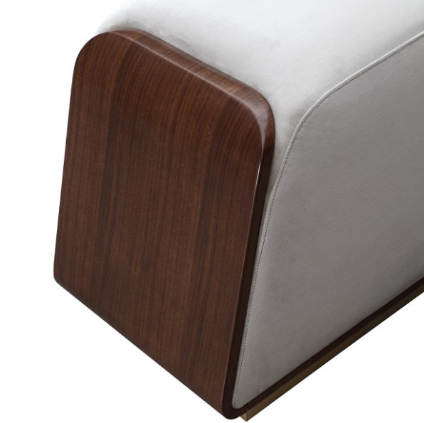 AICO Furniture Houston Accent Bench in Walnut