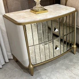 AICO Furniture Scotts Square Nightstand in Light Champagne image