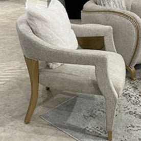 AICO Furniture Scotts Square Accent Chair CornSilk in Light Champagne image