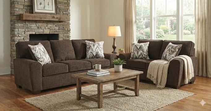 SOFA & LOVESEAT / Chocolate color