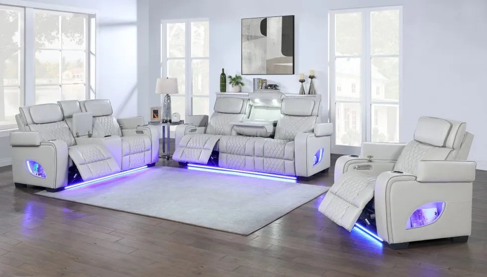 power reclining sofa with power headrest