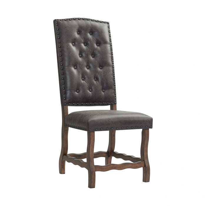Gramercy 7PC Dining Set-Table and Six Tufted Tall Back Chairs