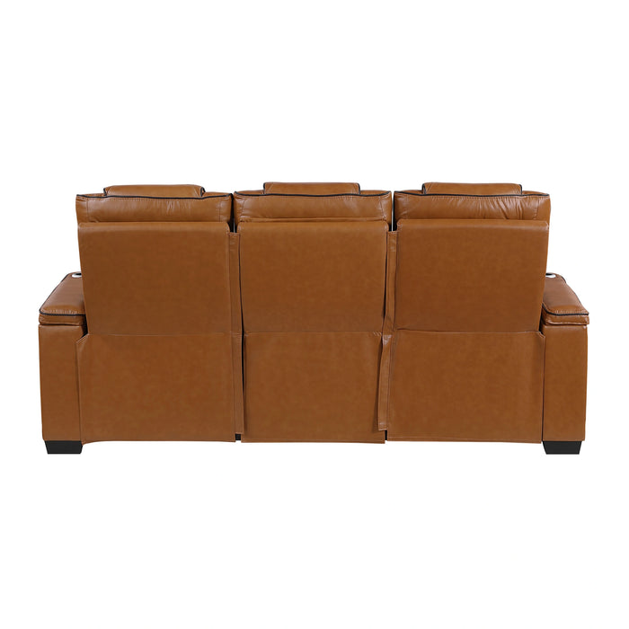 Apex Power Double Reclining Sofa With Center Drop-Down Cup Holders