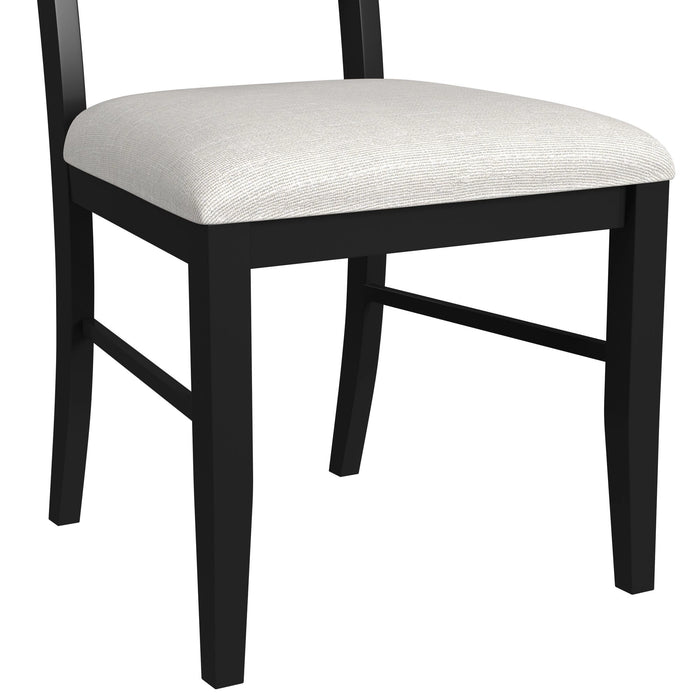 Tulane 6PC Dining Set with Table, 4 Chairs, and Bench in Oak and Black