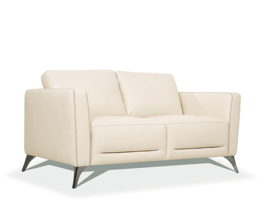 Malaga Cream Leather Loveseat image