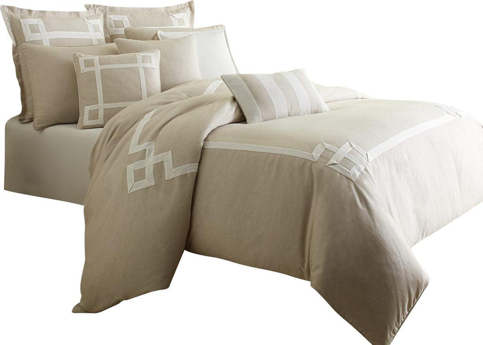 Avenue A 9-pc Queen Comforter Set in Natural