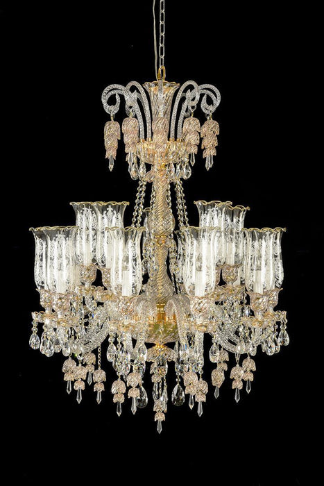 Lighting Garnier 15 Light Chandelier in Clear and Gold