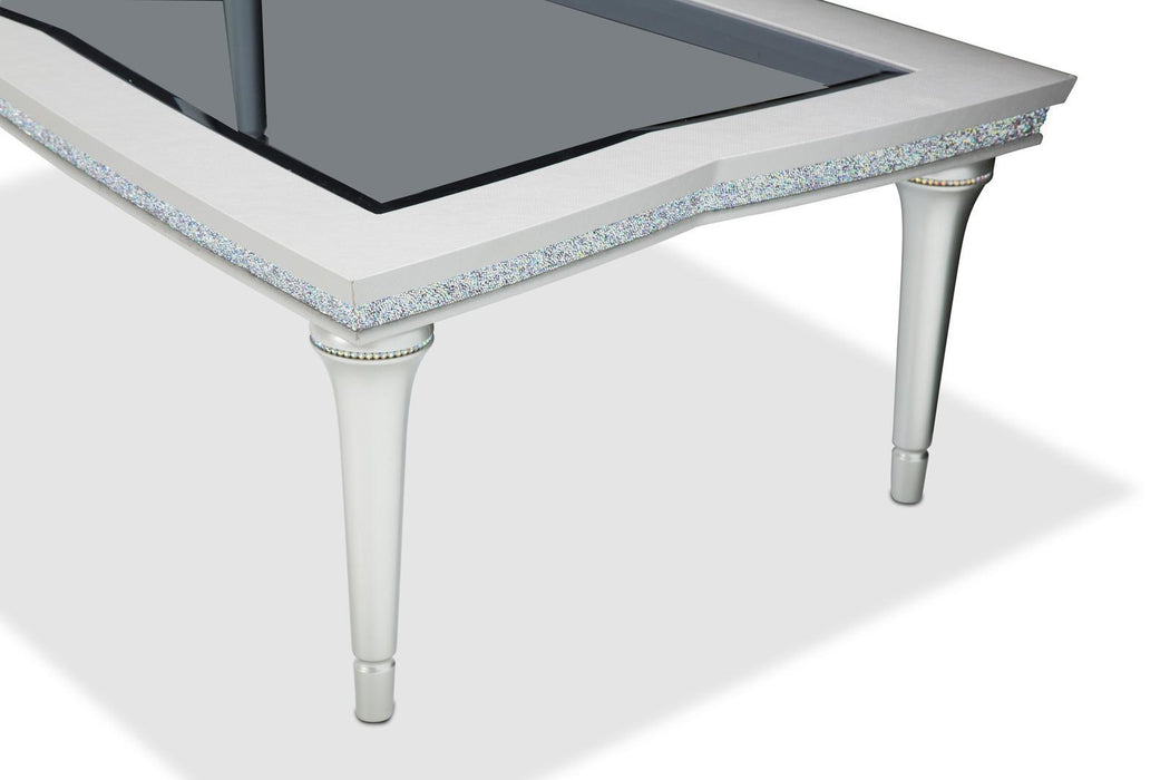 Melrose Plaza Rectangular Cocktail Table in Dove