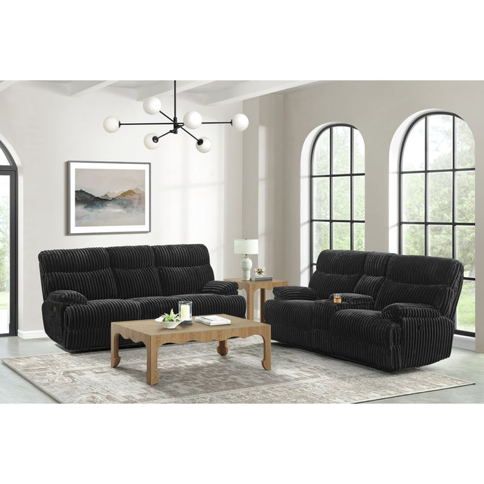 Motion Sofa and loveseat Black